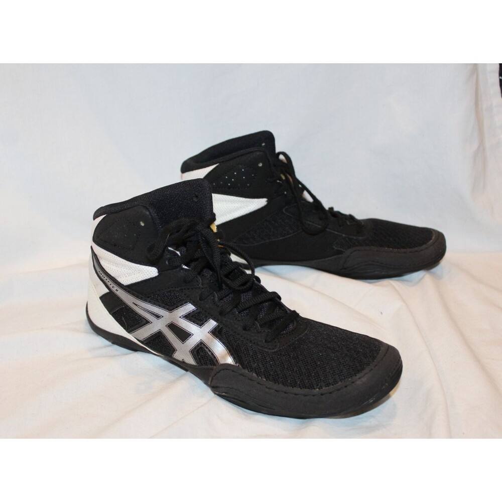 ASICS Matflex Wrestling Shoes Mens US 9 Mesh Lace Up NEW BLACK SILVER